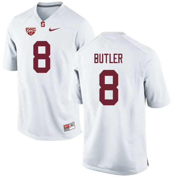 Men #8 Treyjohn Butler Stanford Cardinal College Football Jerseys Sale-White